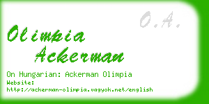 olimpia ackerman business card